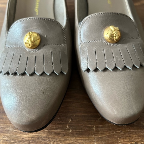 Salvatore Ferragamo Taupe Leather Loafers - Picture 2 of 5
